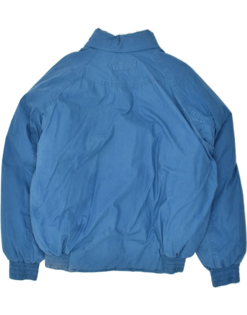 VINTAGE Mens Windbreaker Jacket UK 38 Medium Blue Cotton Vintage Vintage and Second-Hand Vintage from Messina Hembry 