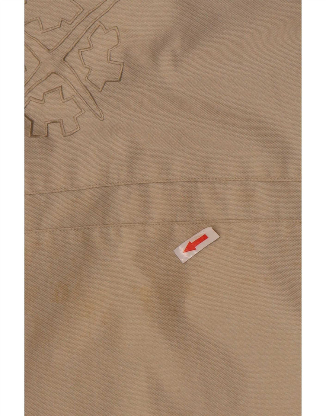 Exxtasy Mens Loose Fit Windbreaker Jacket UK 36 Small Beige Nylon