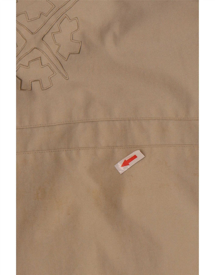 Exxtasy Mens Loose Fit Windbreaker Jacket UK 36 Small Beige Nylon