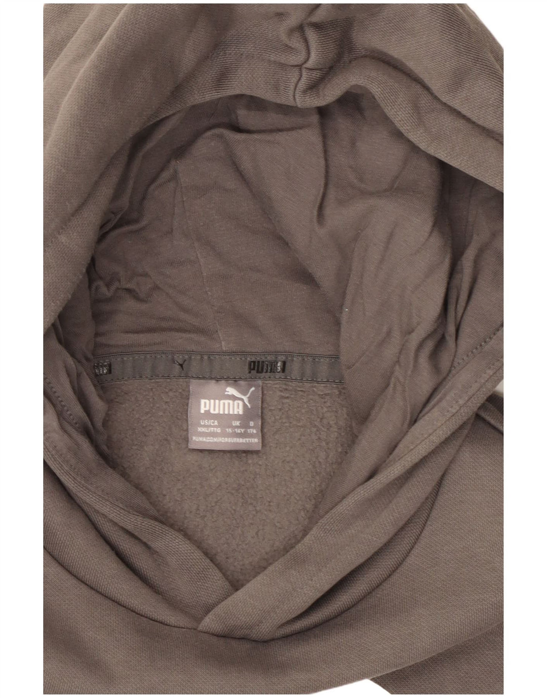 PUMA Boys Graphic Hoodie Jumper 15-16 Years  Grey Cotton