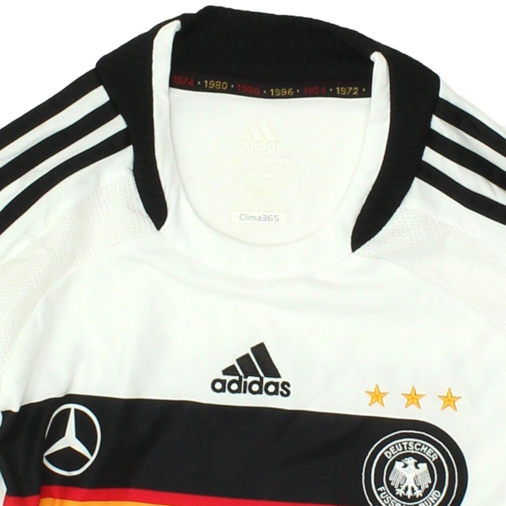 Germany 08/09 Mens White Adidas Home Shirt | Vintage International Football VTG | Vintage Messina Hembry | Thrift | Second-Hand Messina Hembry | Used Clothing | Messina Hembry 