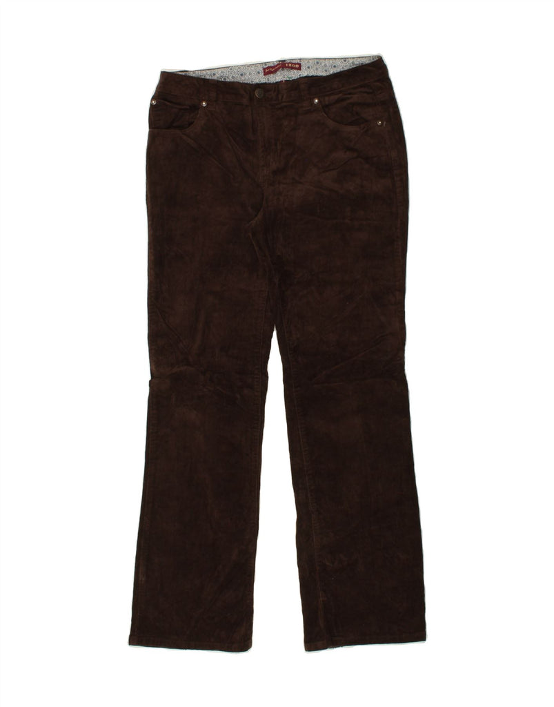 IZOD Womens Straight Corduroy Trousers US 10 Large W34 L32 Brown Cotton Vintage Izod and Second-Hand Izod from Messina Hembry 