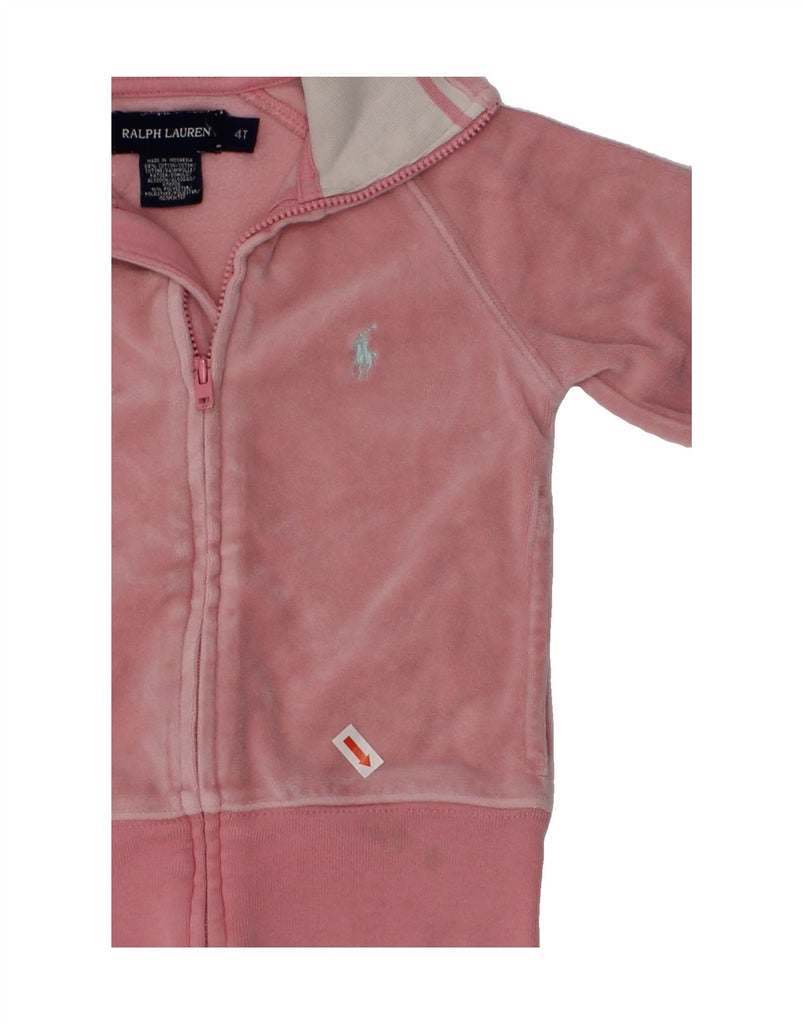 POLO RALPH LAUREN Boys Tracksuit Top Jacket 3-4 Years Pink Polyester | Vintage Polo Ralph Lauren | Thrift | Second-Hand Polo Ralph Lauren | Used Clothing | Messina Hembry 