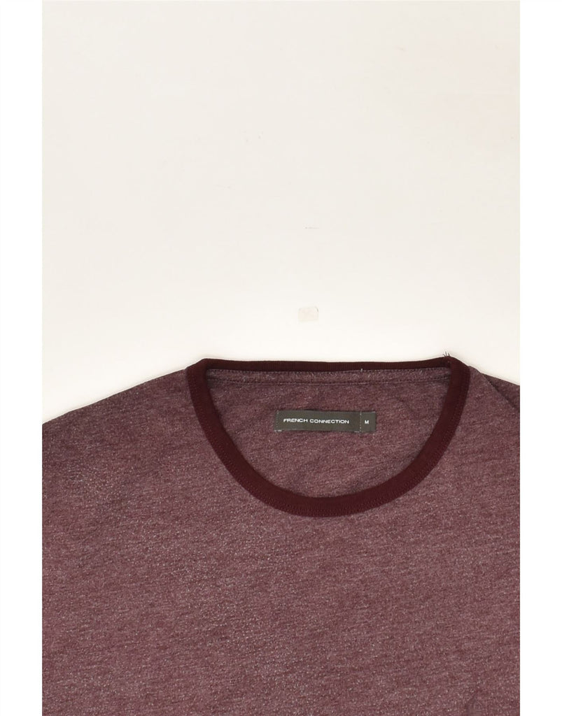 FRENCH CONNECTION Mens T-Shirt Top Medium Burgundy Cotton | Vintage French Connection | Thrift | Second-Hand French Connection | Used Clothing | Messina Hembry 