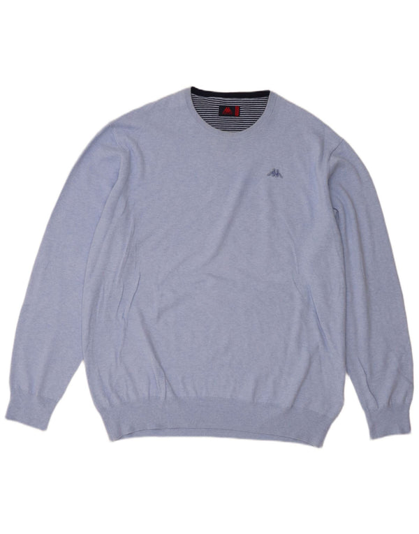 Kappa Mens Crew Neck Jumper Sweater 2XL Blue Cotton