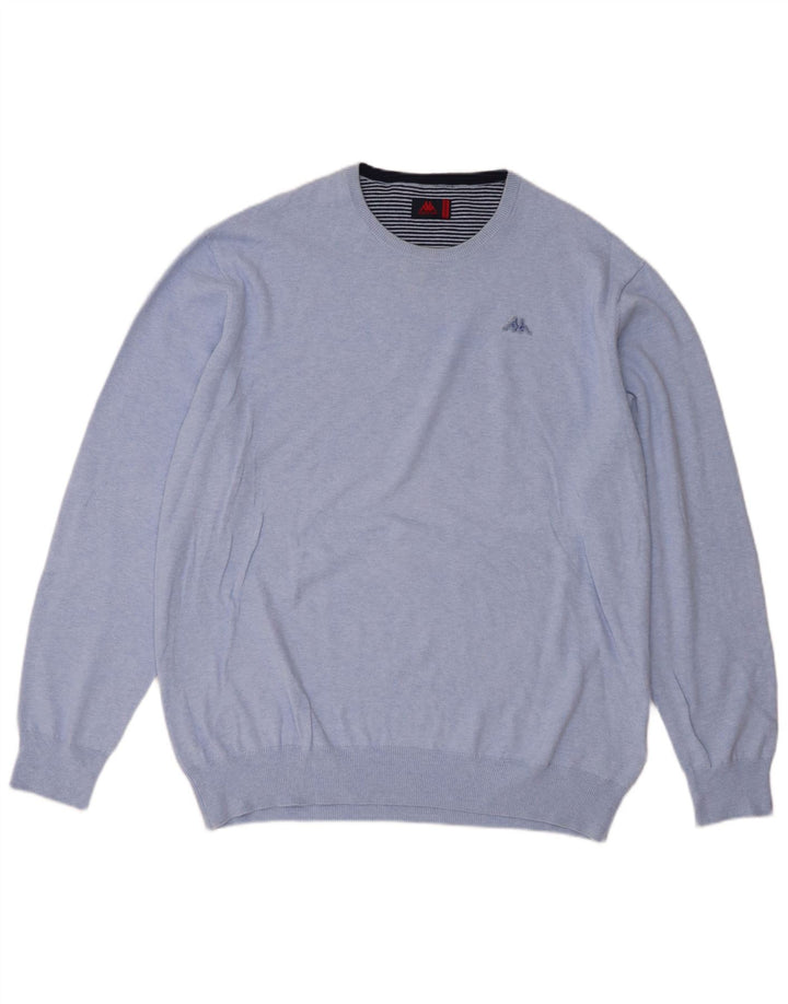 Kappa Mens Crew Neck Jumper Sweater 2XL Blue Cotton