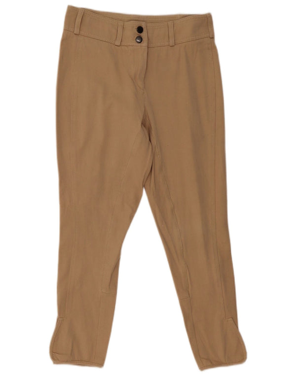 Barbour Womens Slim Casual Trousers UK 10 Small W30 L26 Beige Cotton
