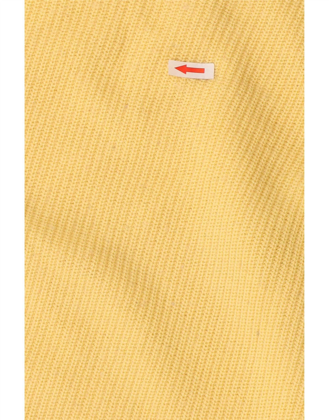 Vintage Mens Crew Neck Jumper Sweater Large Yellow Colourblock