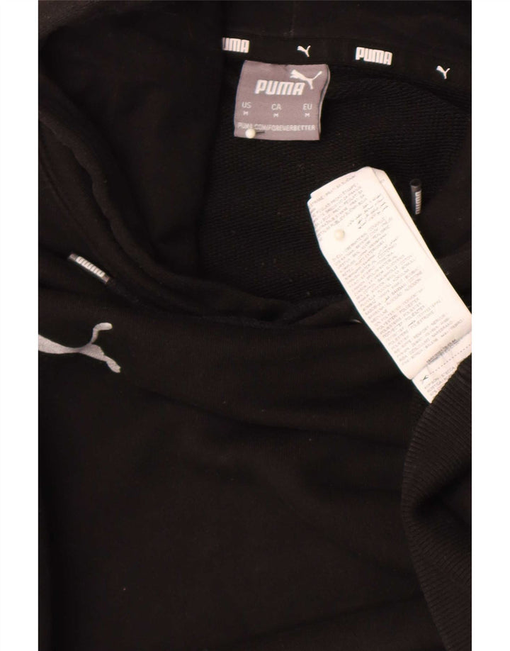Puma Mens Hoodie Jumper Medium Black Cotton