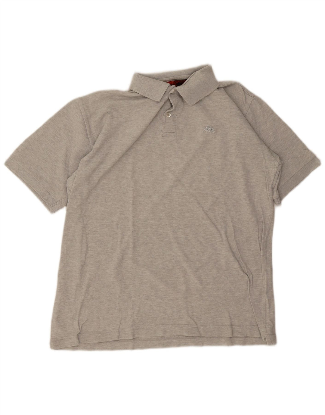 Kappa Mens Polo Shirt Large Grey Flecked Cotton