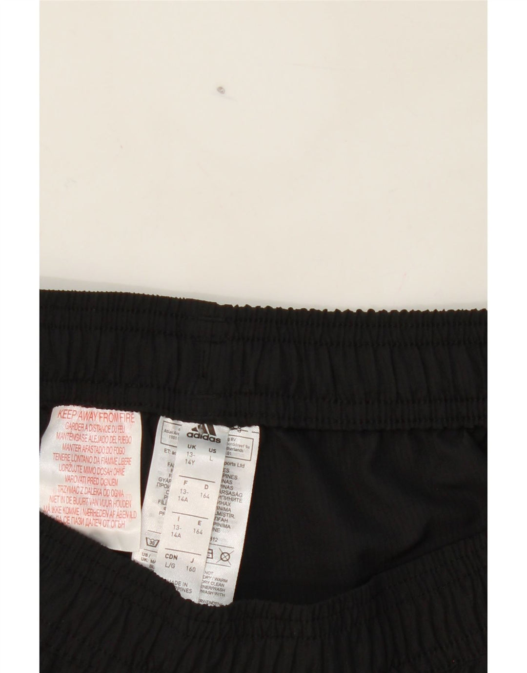 ADIDAS Boys Climalite Tracksuit Trousers 13-14 Years  Black Polyester Vintage Adidas and Second-Hand Adidas from Messina Hembry 