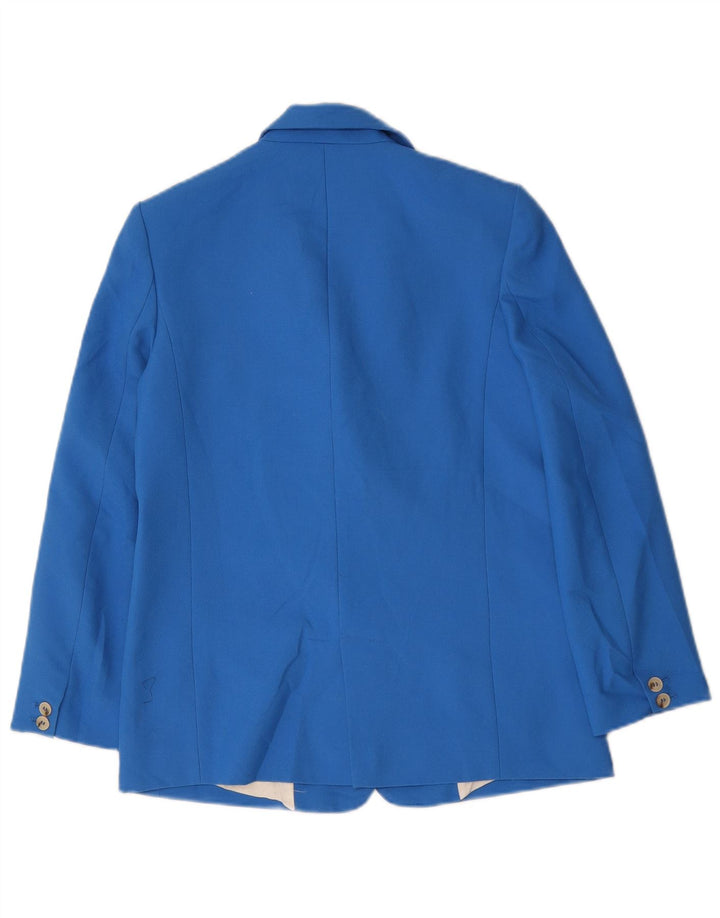 Zara Womens 2 Button Oversized Blazer Jacket UK 6 XS Blue