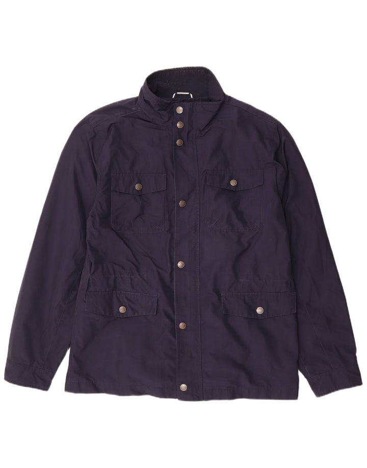 Crew Clothing Mens Utility Jacket UK 38 Medium Navy Blue Polyester