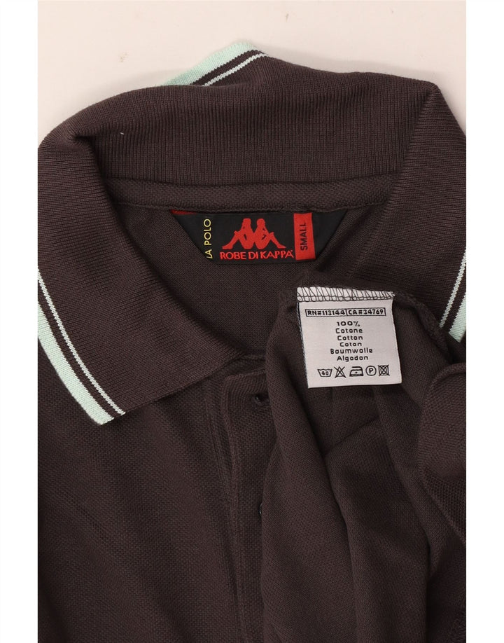 Kappa Mens Polo Shirt Small Brown Cotton