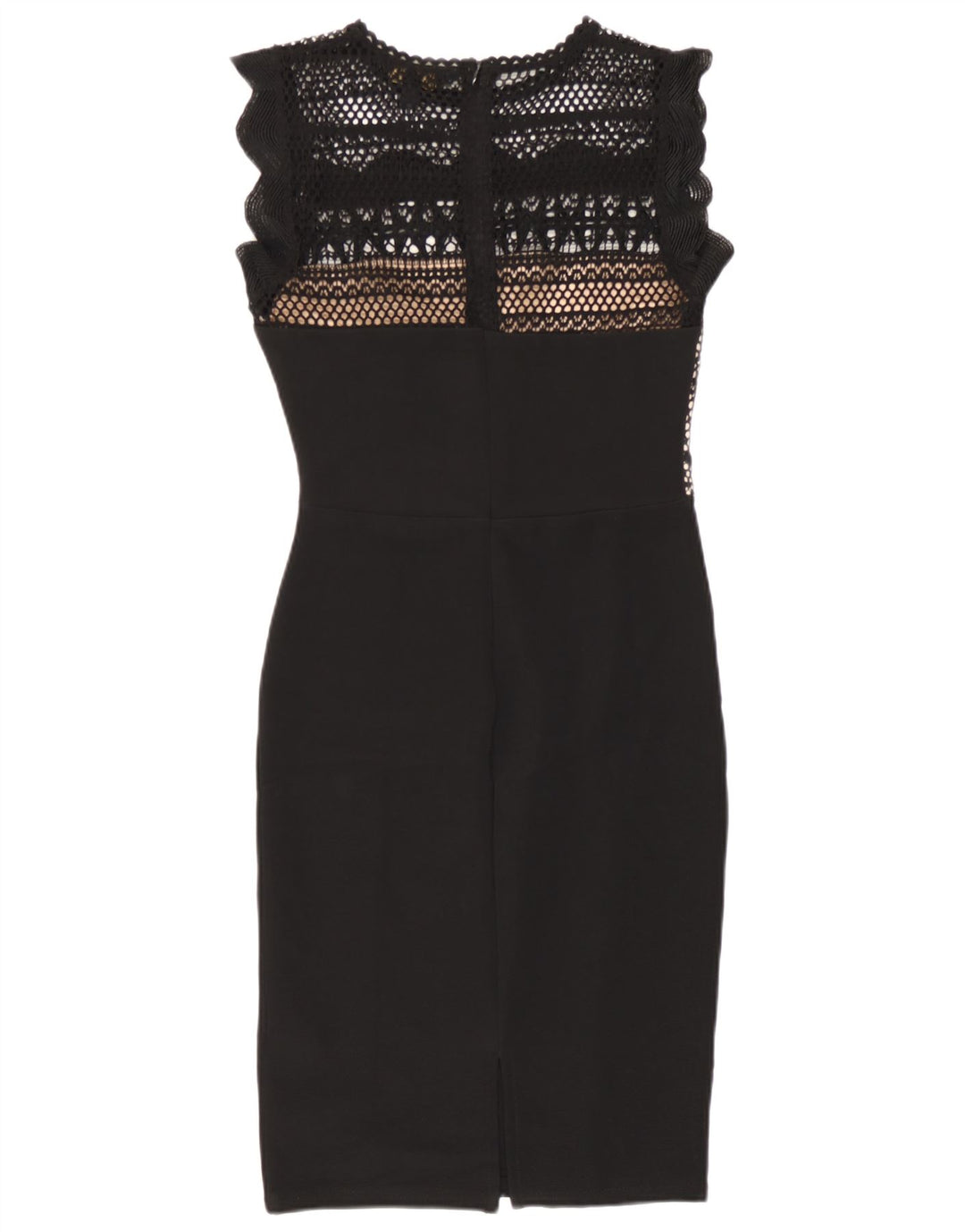 Lipsy Womens Sleeveless Sheath Dress UK 8 Small  Black Polyester
