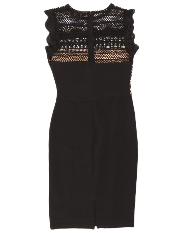 Lipsy Womens Sleeveless Sheath Dress UK 8 Small  Black Polyester