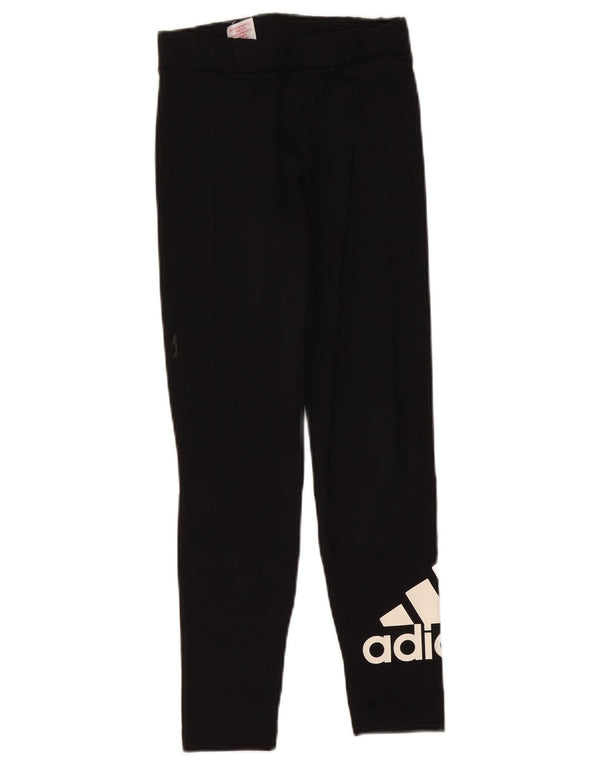 Adidas Girls Graphic Leggings 11-12 Years  Black Polyester