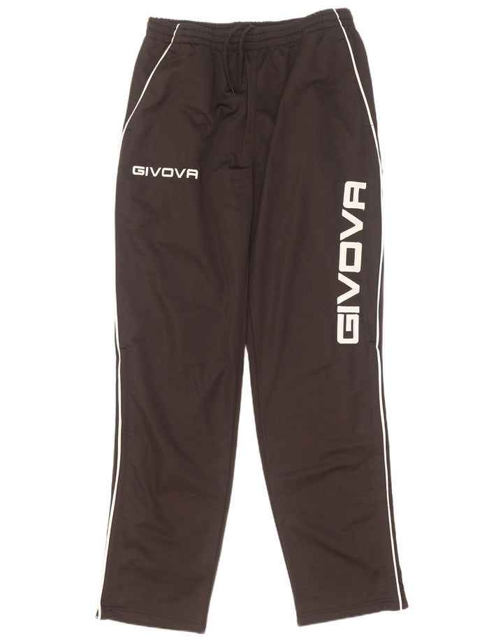Givova Mens Graphic Tracksuit Trousers Large Black Polyester