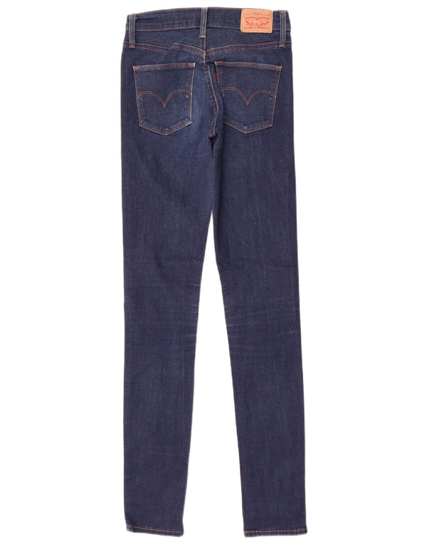 Levi's Womens Slimming Skinny Jeans W26 L32 Navy Blue Cotton