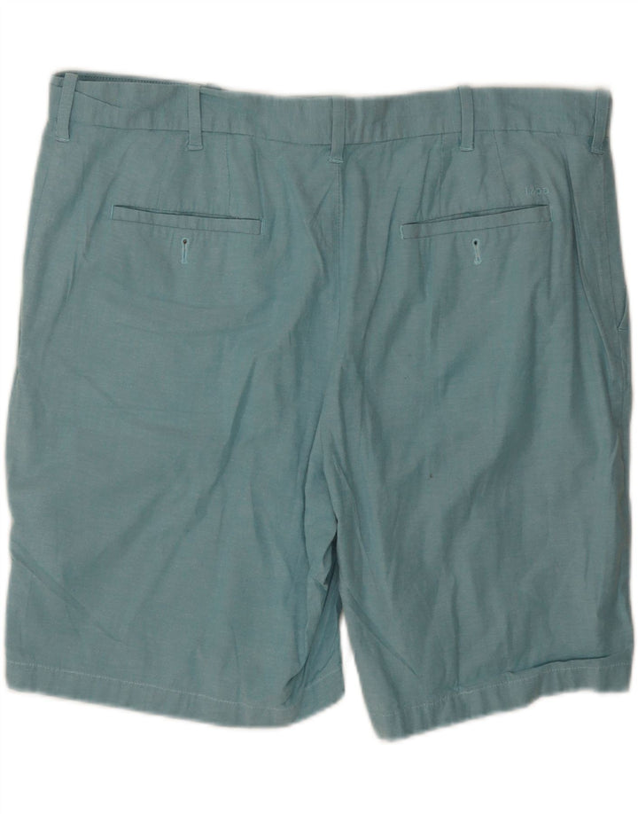 IZOD Mens Chino Shorts W42 2XL Blue Cotton