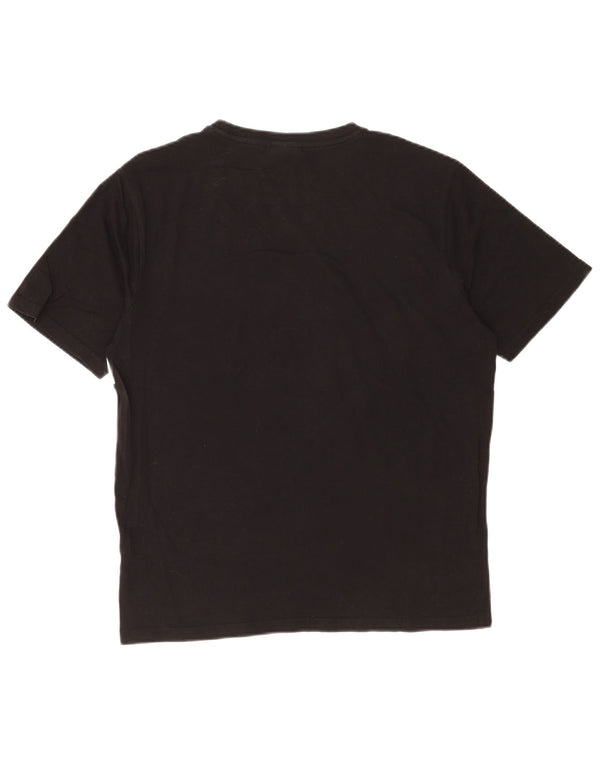 Ellesse Mens Graphic T-Shirt Top Medium Black Colourblock Cotton