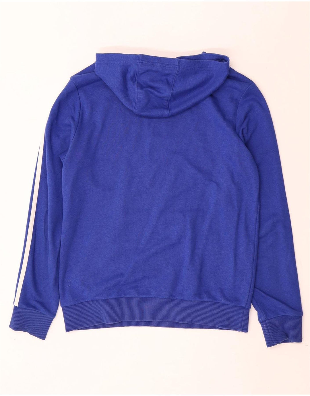 ADIDAS Boys Graphic Hoodie Jumper 13-14 Years Blue Cotton