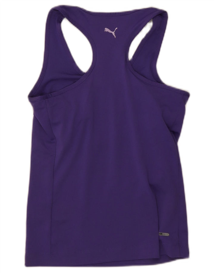 PUMA Womens Graphic Vest Top UK 12 Medium Purple Polyester