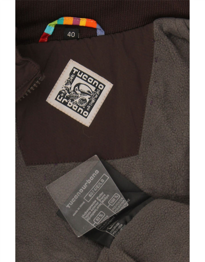 TUCANO URBANO Womens Hooded Padded Bomber Jacket IT 40 Small Brown
