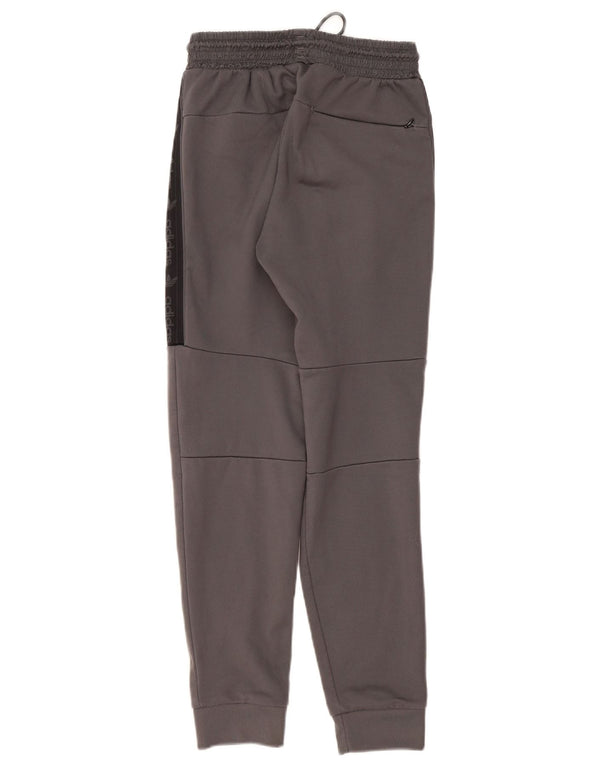 Adidas Mens Graphic Tracksuit Trousers Joggers Small Grey Colourblock