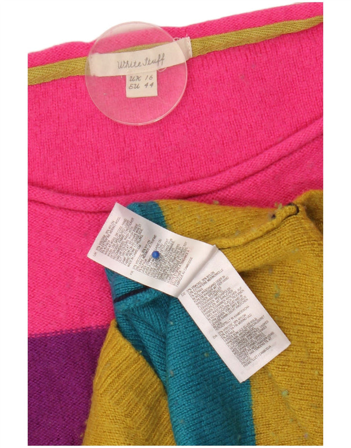 White Stuff Womens Boat Neck Jumper Sweater UK 16 Large Multicoloured