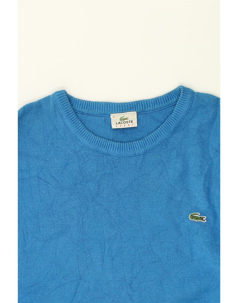 LACOSTE Mens Crew Neck Jumper Sweater Size 8 3XL Blue Cotton | Vintage Lacoste | Thrift | Second-Hand Lacoste | Used Clothing | Messina Hembry 