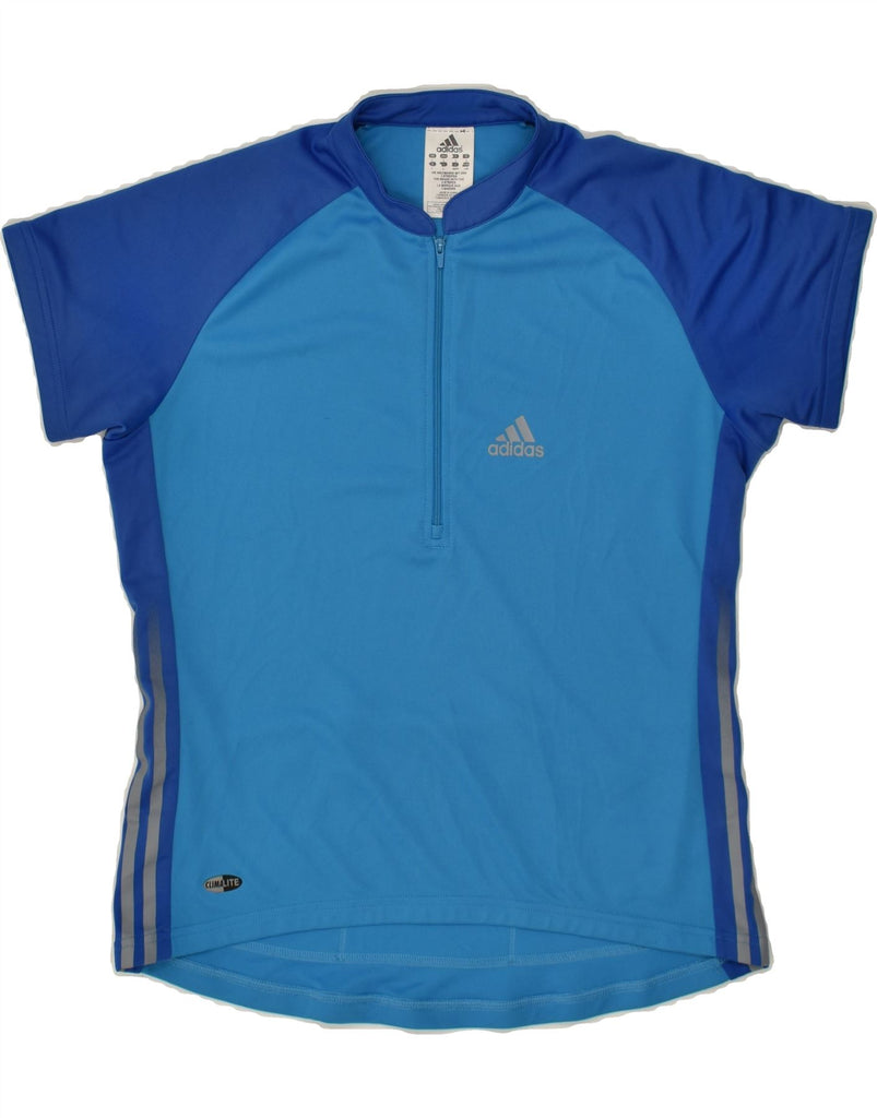 ADIDAS Mens Climalite Short Sleeve Pullover Tracksuit Top Large Blue | Vintage Adidas | Thrift | Second-Hand Adidas | Used Clothing | Messina Hembry 