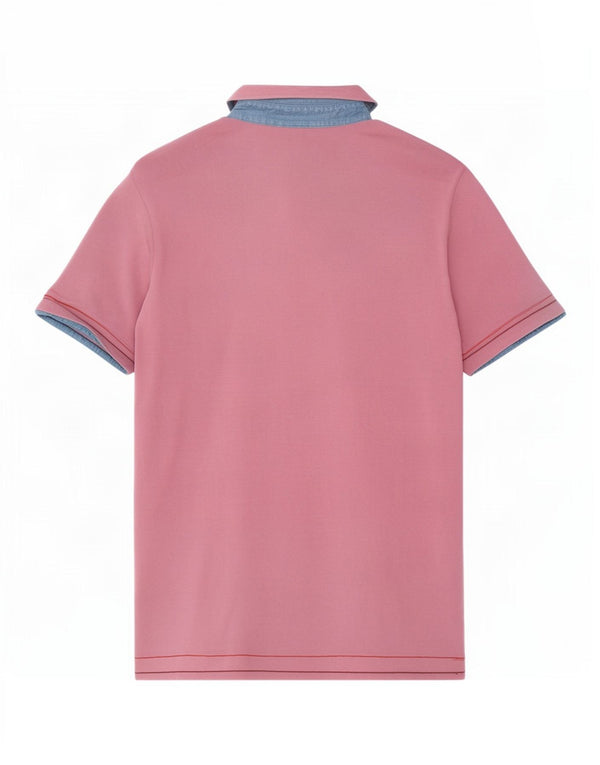 Trussardi Jeans Mens Polo Shirt XL Pink Cotton