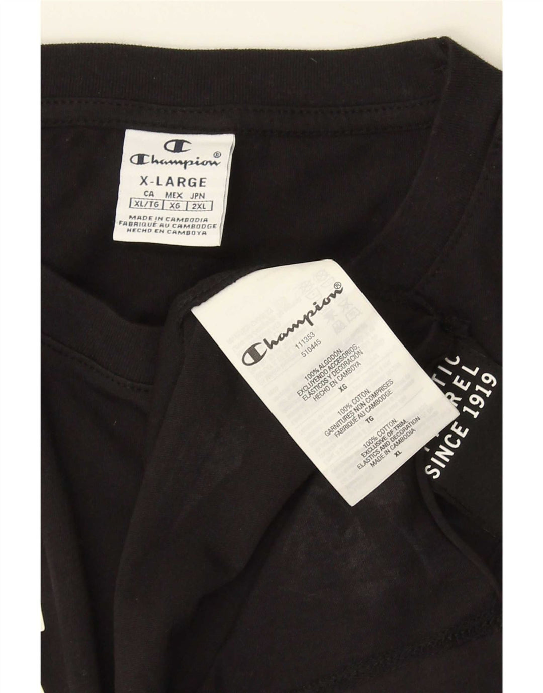 Champion Mens Graphic Vest Top XL Black Cotton