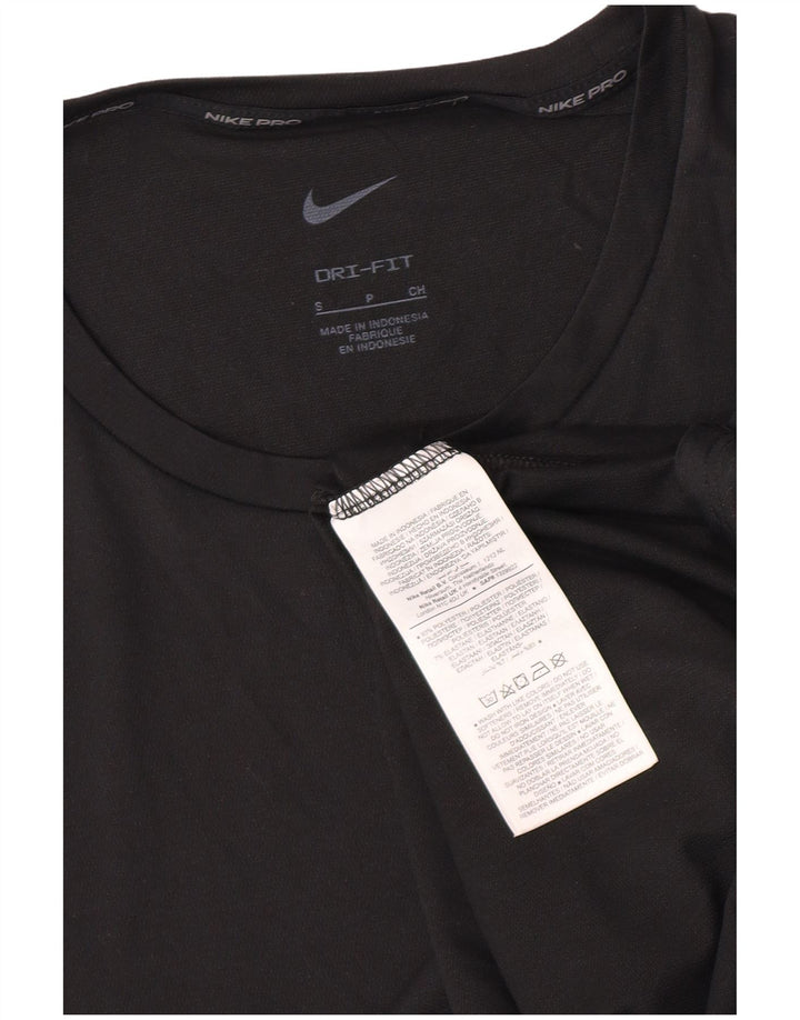 Nike Mens Dri Fit T-Shirt Top Small Black Polyester