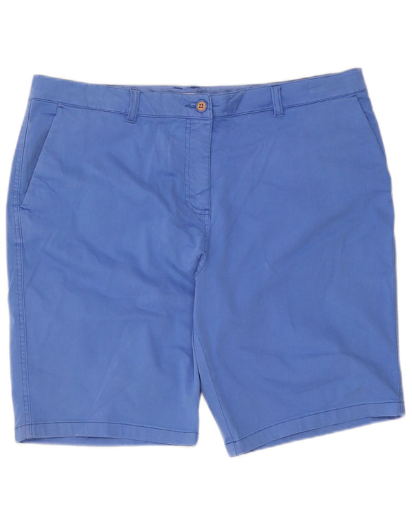 Joules Womens High Waist Chino Shorts UK 18 XL W38 Blue Cotton