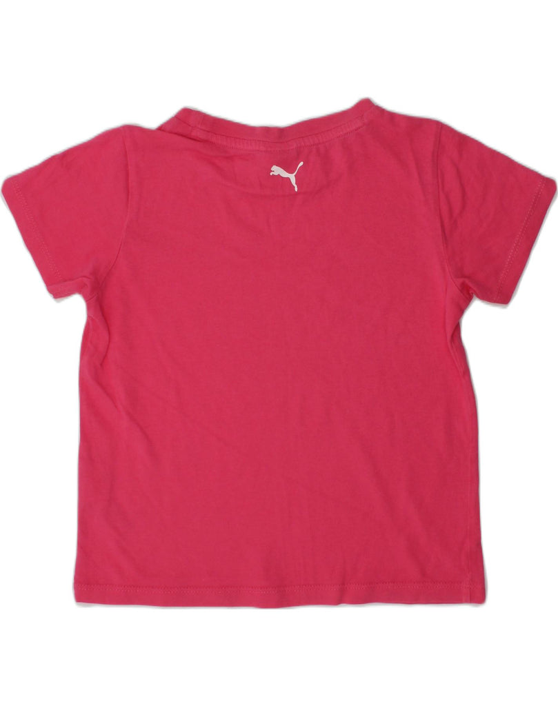 PUMA Girls Graphic T-Shirt Top 2-3 Years Pink Cotton | Vintage Puma | Thrift | Second-Hand Puma | Used Clothing | Messina Hembry 