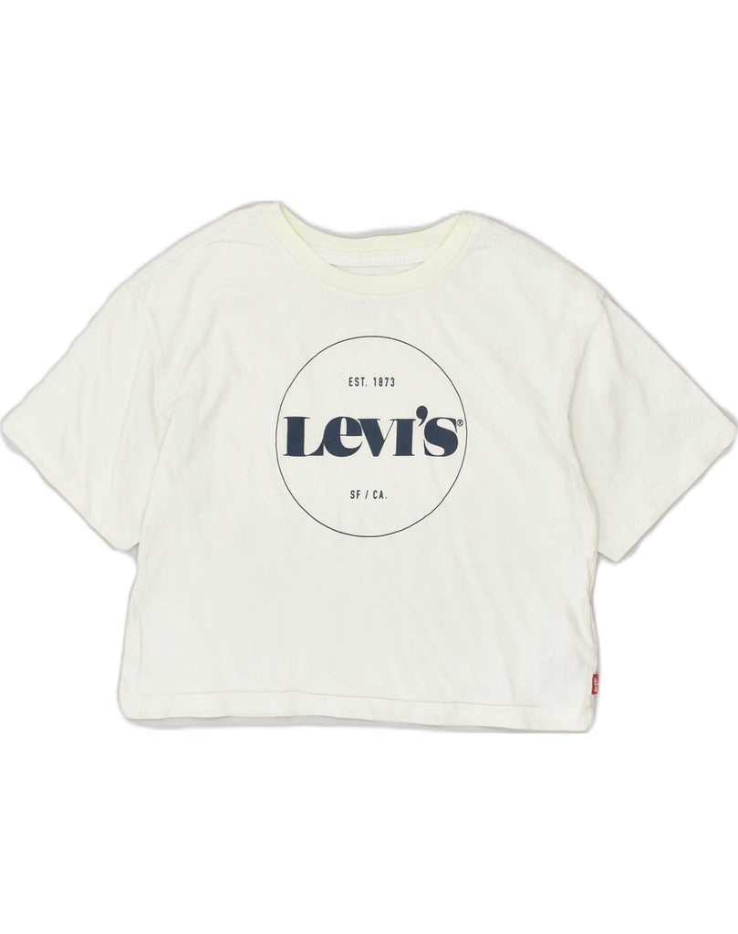 LEVI'S Girls Graphic T-Shirt Top 11-12 Years White Cotton | Vintage Levi's | Thrift | Second-Hand Levi's | Used Clothing | Messina Hembry 