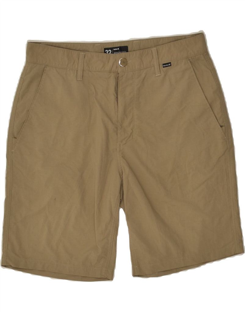 HURLEY Mens Casual Shorts W32 Medium Khaki Nylon | Vintage Hurley | Thrift | Second-Hand Hurley | Used Clothing | Messina Hembry 