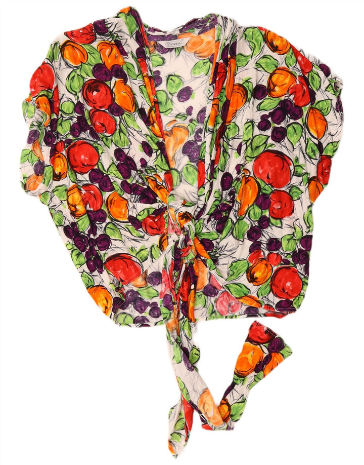 Persona Womens Abstract Pattern Blouse Top Size 27 XL Multicoloured