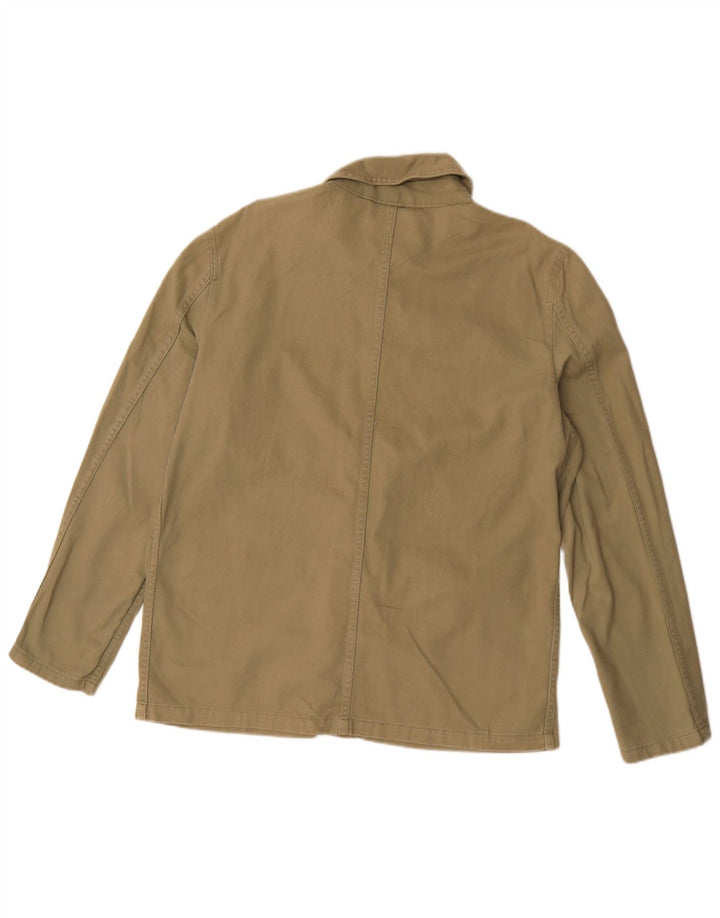 Reiss Mens Overshirt Shirt Medium Khaki Cotton