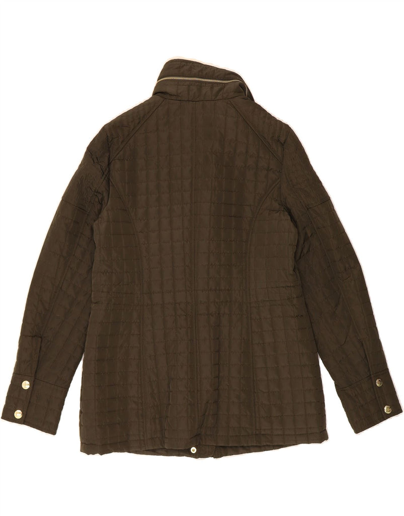 MICHAEL KORS Womens Quilted Jacket UK 14 Medium Green Polyester Vintage Michael Kors and Second-Hand Michael Kors from Messina Hembry 