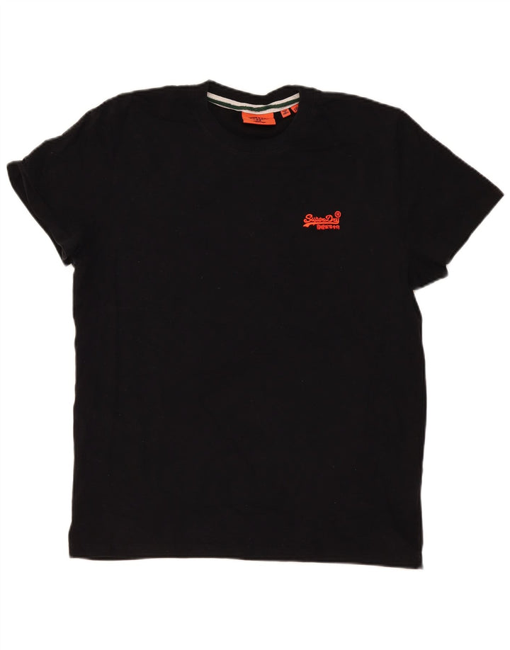 Superdry Womens T-Shirt Top 2XL Black Cotton