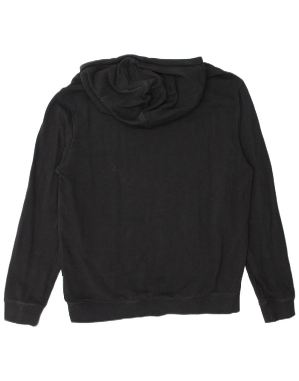 Napapijri Mens Geographic Graphic Hoodie Jumper Large Black Cotton