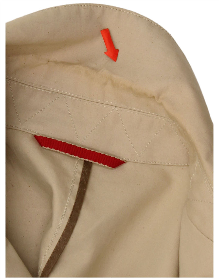 Belfe Mens Overcoat UK 42 XL Beige Cotton