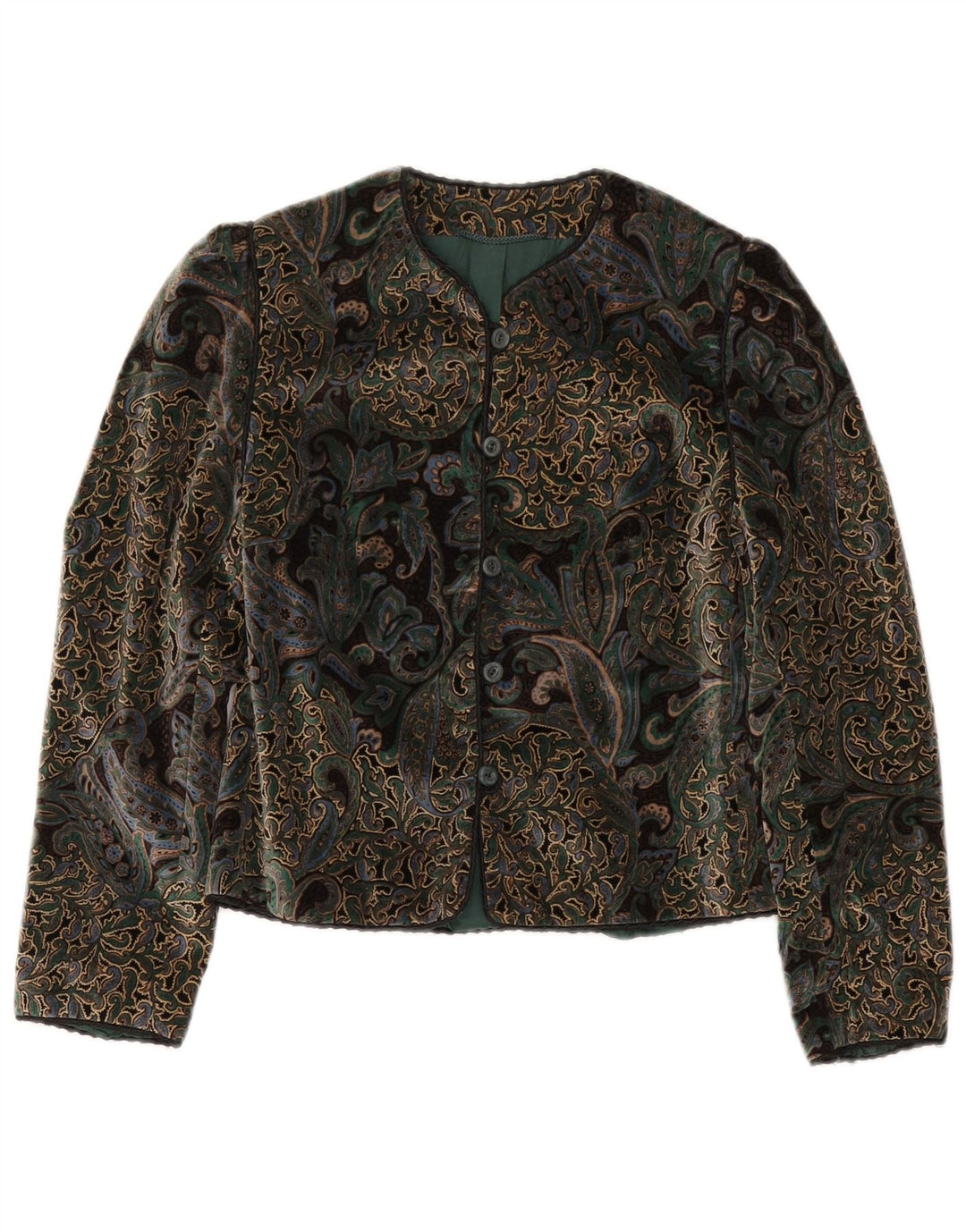 Vintage Womens 5 Button Blazer Jacket EU 40 Medium Multicoloured Paisley