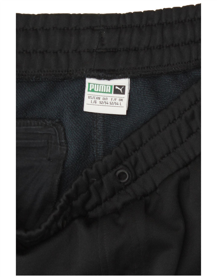 Puma Mens Tracksuit Trousers Joggers Large Black Colourblock