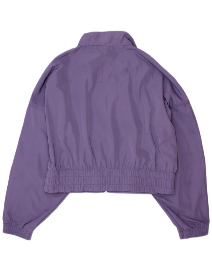 Adidas Girls Tracksuit Top Jacket 7-8 Years Purple Polyester