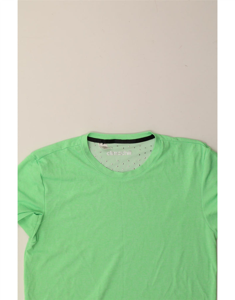 ADIDAS Mens Climachill Graphic T-Shirt Top XS Green Vintage Adidas and Second-Hand Adidas from Messina Hembry 