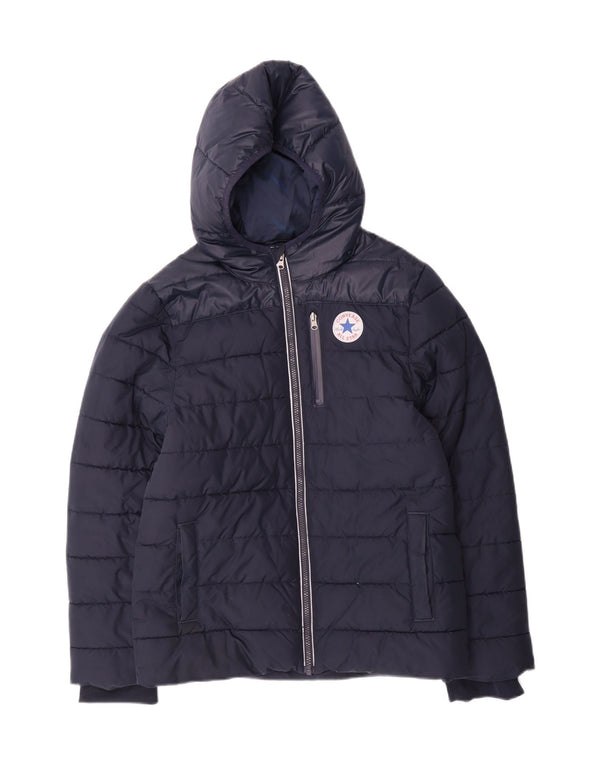Converse Boys Hooded Padded Jacket 13-14 Years XL Navy Blue